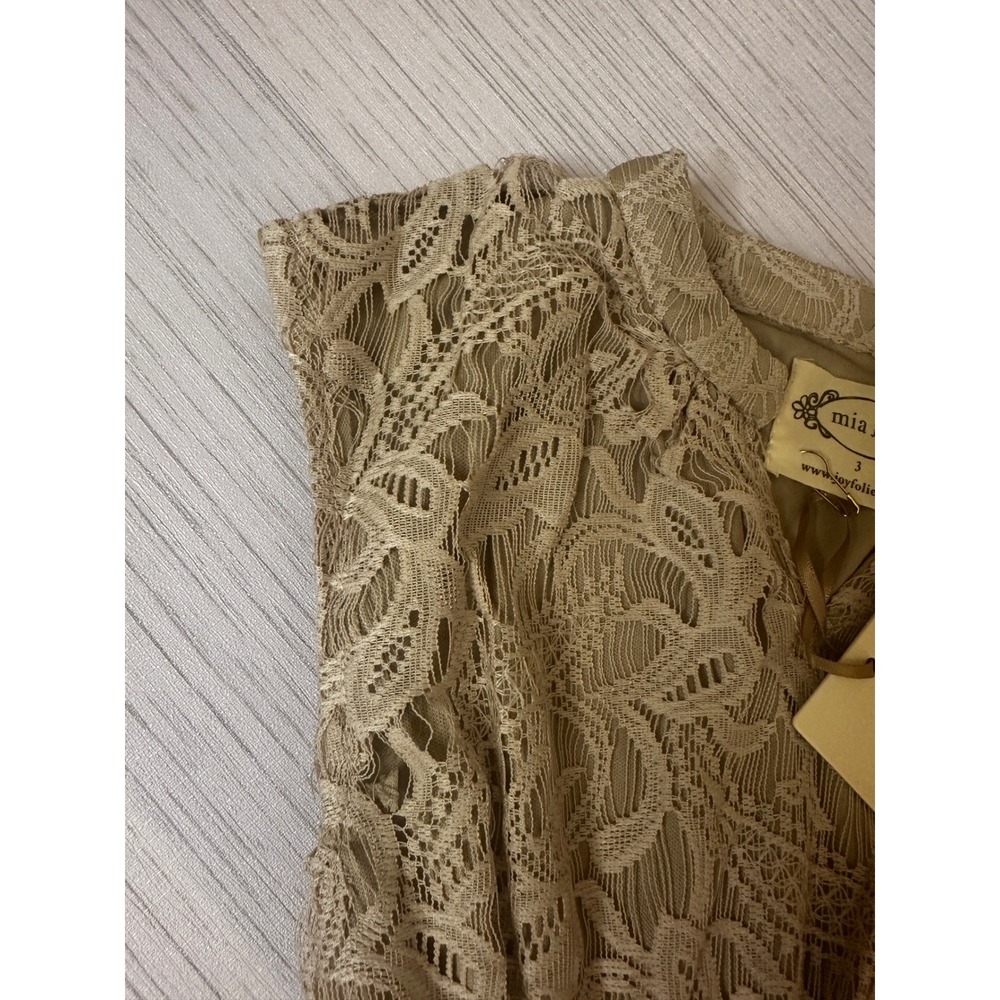 *NEW*Joyfolie Mia Joy Size 3 Hadley Dress Turtledove Lace High-Low NWT 72001324 - Picture 5 of 7